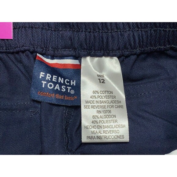 FRENCH Toast NAVY SHORTS Uniform Girl SZ‎ 12 Elastic Waist - Picture 10 of 11